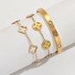 Fortuné Gleam – Vintage Clover Chain Bracelet Trio